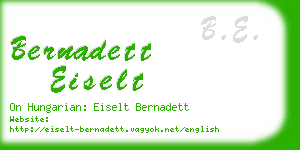 bernadett eiselt business card